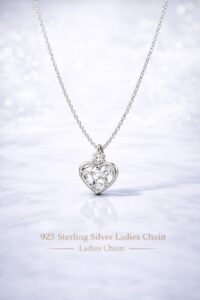 925 Sterling Silver Heart Pendant Necklace